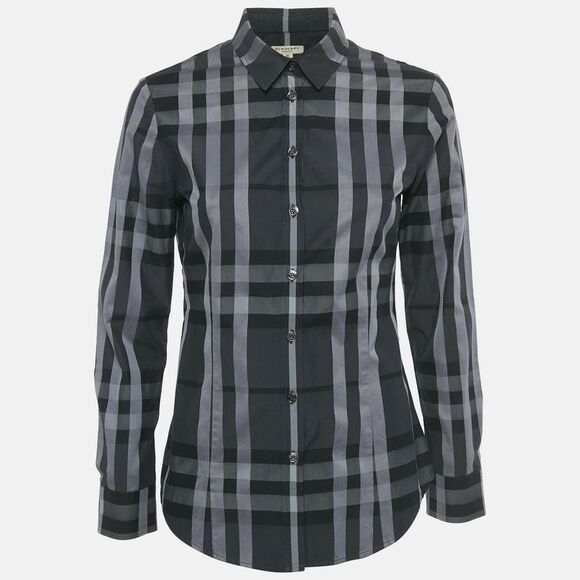 Burberry Monochrome Checkered Cotton Shirt S